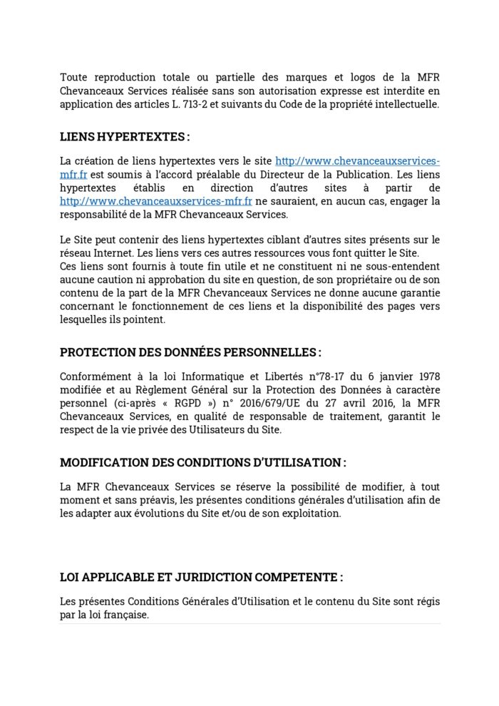 Mentions légales – Politique de confidentialité